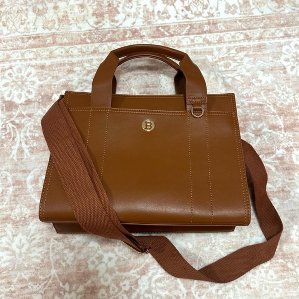 Bostanten 👜 Vegan Leather Brown Tote Bag